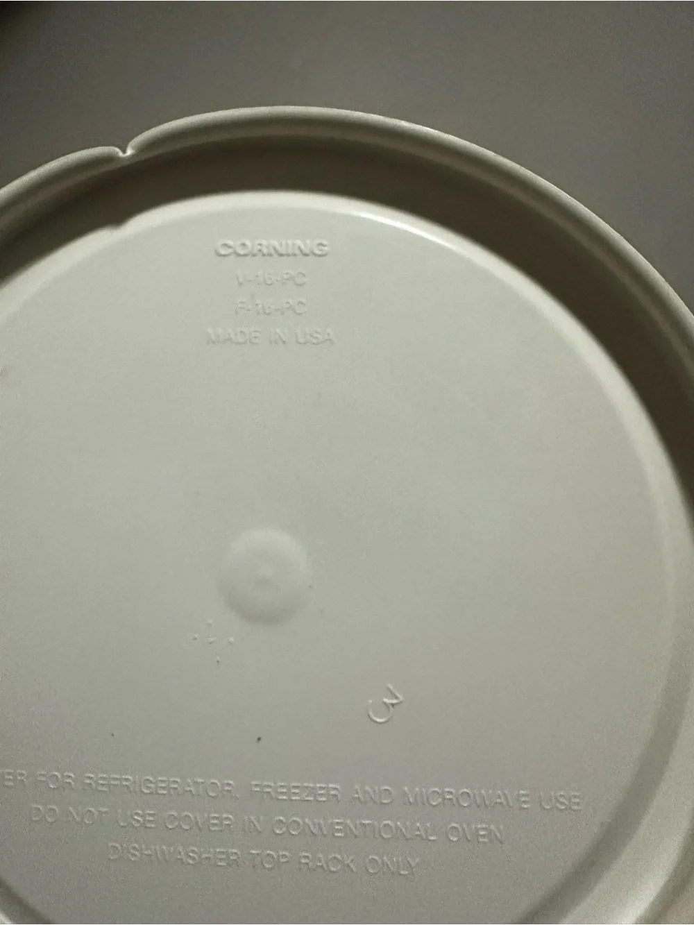 Corningware French White Food Container
